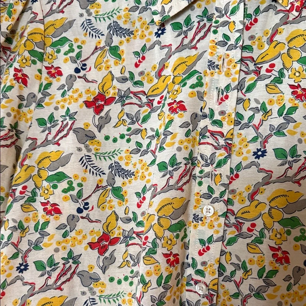 THE GREAT. Colorful Floral Button Down Shirt - Picture 3 of 4